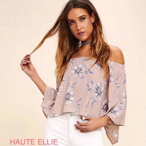 Floral Split Back Off Shoulder Top - Picture 6 of 7